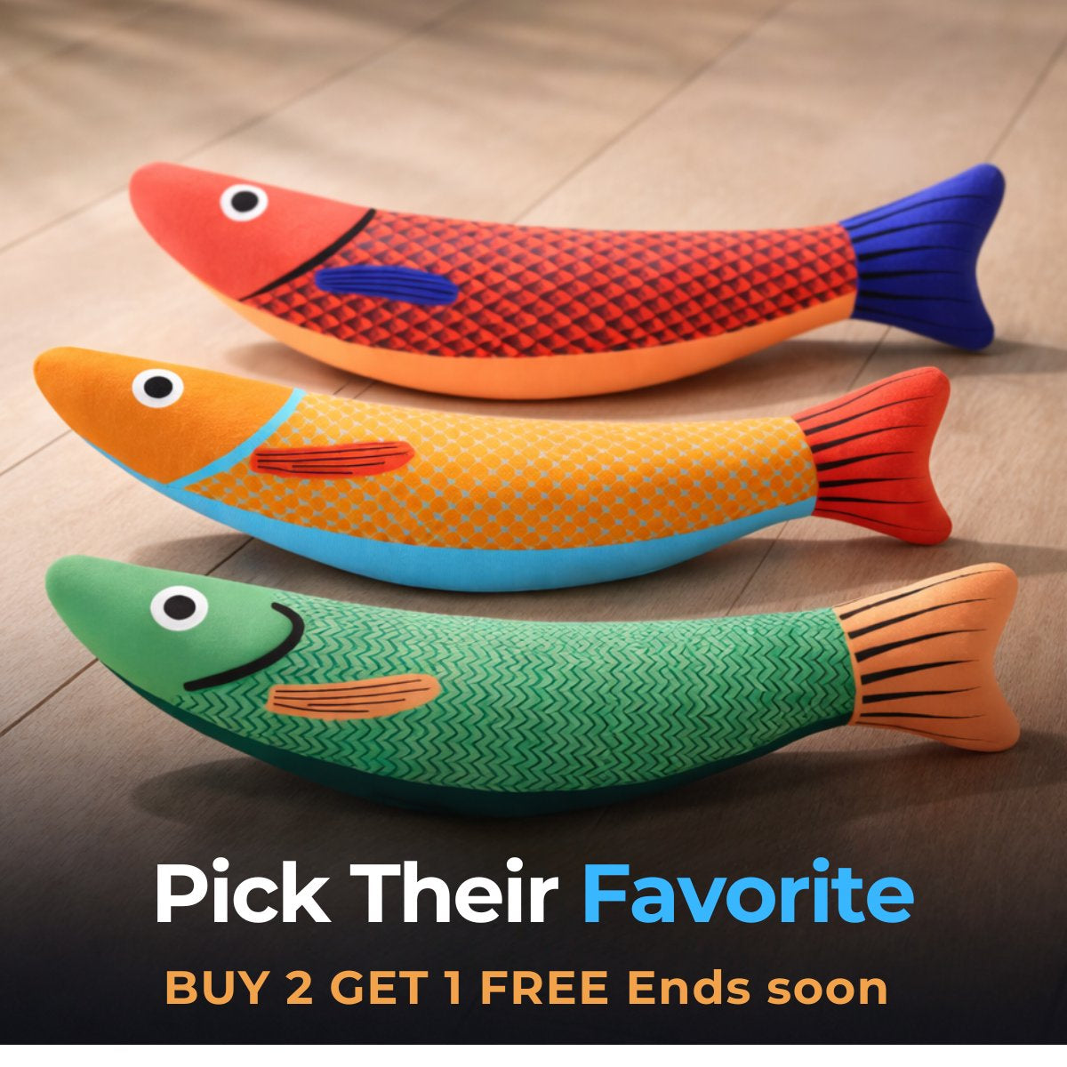 Kitten Kick & Chew Fish