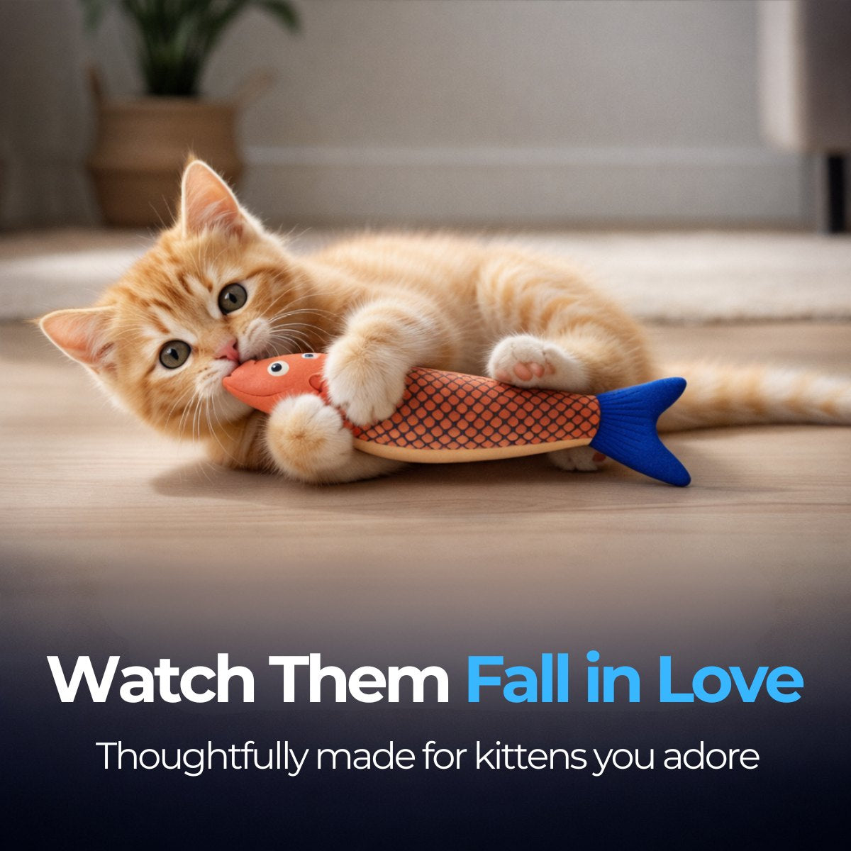 Kitten Kick & Chew Fish