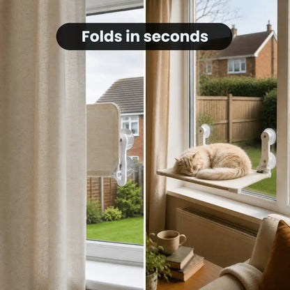 The Cat Window Seat — Foldable, Fits Any UK Window